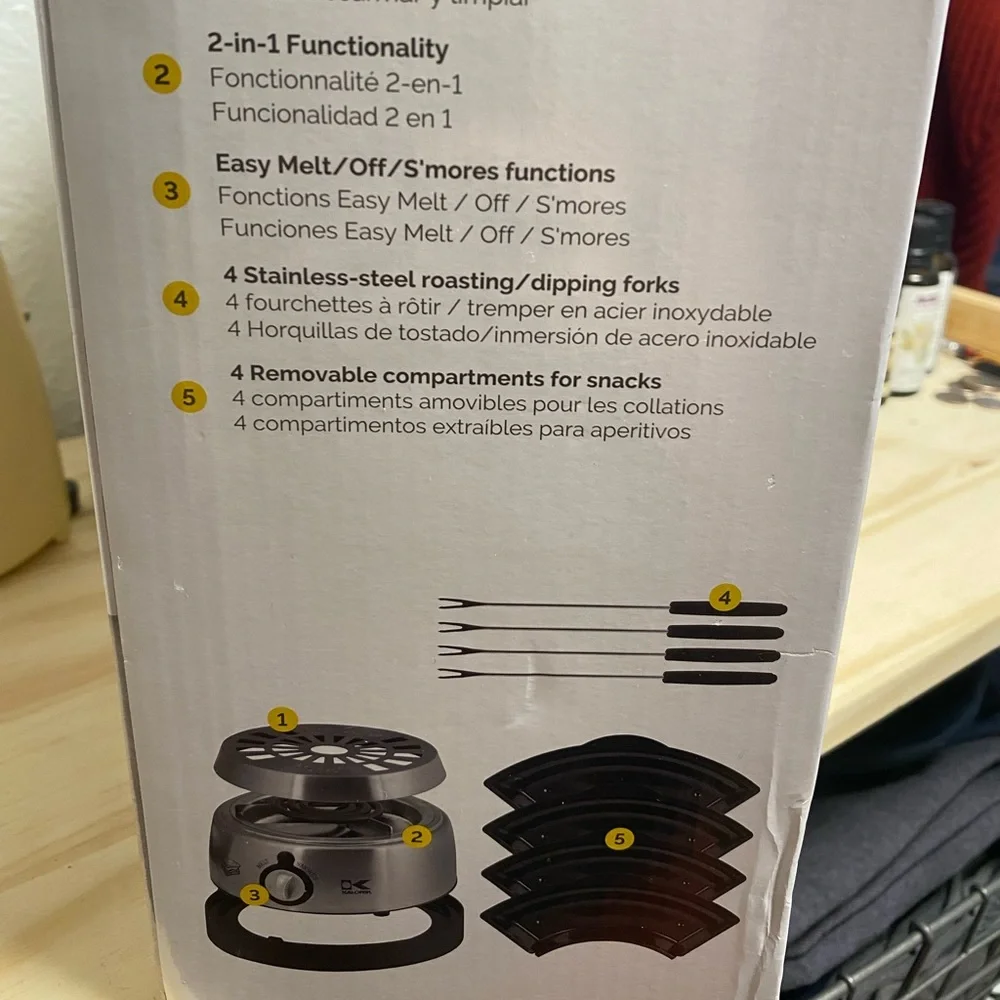 Fondue! 2-in-1 S’mores Maker, with Chocolate Treat Melt Feature